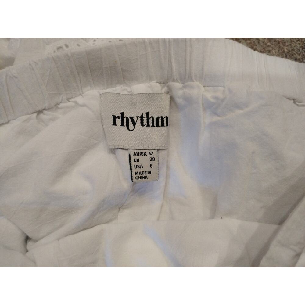 Rhythm Women's White Lace Cotton Shorts Size 8 - Picture 4 of 4